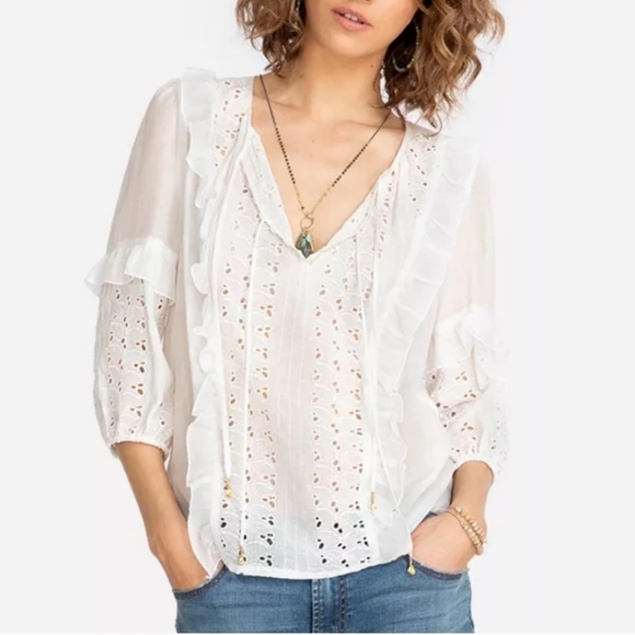 Johnny Was Tops - Johnny Was NWTs Jade Sarai Ruffle Eyelet